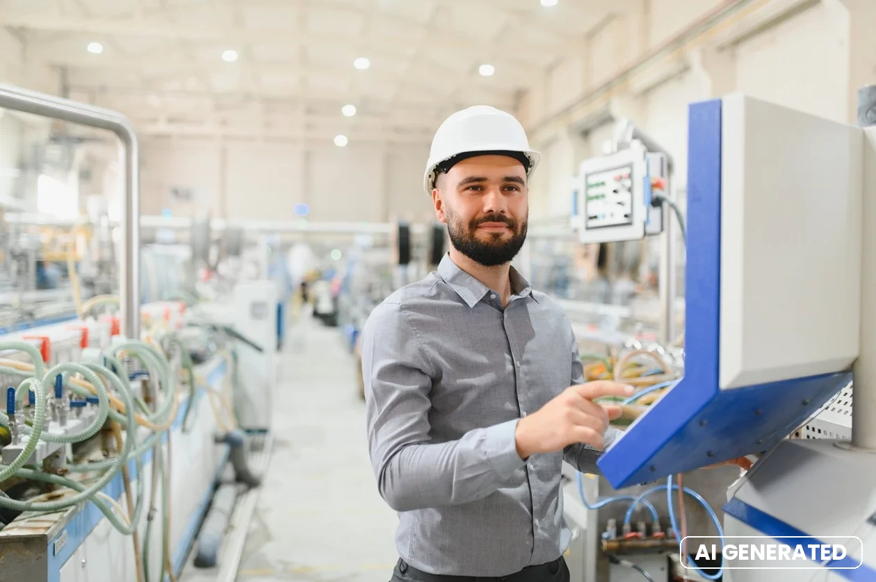 orderbase business Branchenlösung Produktion und Fertigung Ingenieur bedient Maschinen in moderner Produktionslinie – ERP-System zur effizienten Produktionsplanung sowie Steuerung von Maschinen und Personal.